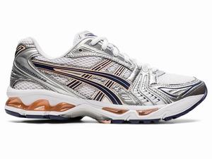 Baskets Asics GEL-KAYANO 14 Femme Blanche Bleu | YCD-806312