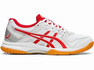 Baskets Asics GEL-ROCKET 9 Femme Blanche Rouge | UTW-127360