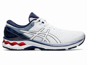 Chaussures Running Asics GEL-KAYANO 27 Homme Bleu Marine Blanche | WIZ-573926