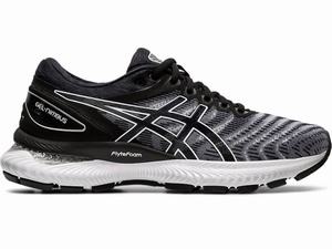 Chaussures Running Asics GEL-NIMBUS 22 Femme Noir Blanche | QDI-923071