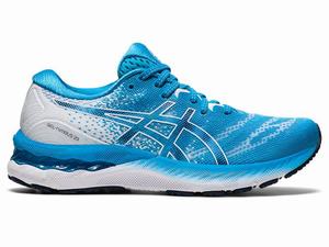 Chaussures Running Asics GEL-NIMBUS 23 Femme Blanche Turquoise Clair | OBL-759102