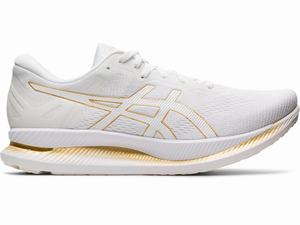 Chaussures Running Asics GLIDERIDE Homme Blanche Doré | JMR-371295