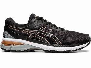 Chaussures Running Asics GT-2000 8 (D) Femme Noir Rose Doré | UVG-896547