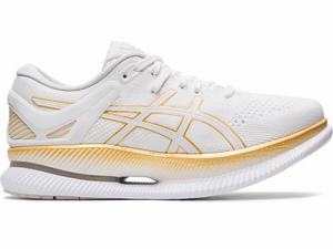 Chaussures Running Asics METARIDE Femme Blanche Doré | WFM-184370