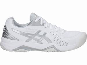 Chaussures de Tennis Asics GEL-CHALLENGER 12 Femme Blanche Argent | XVF-093741