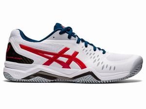 Chaussures de Tennis Asics GEL-Challenger 12 Clay Homme Blanche Rouge | QRZ-180547