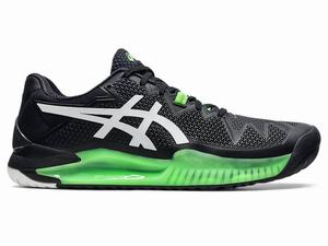 Chaussures de Tennis Asics GEL-Resolution 8 Homme Noir Vert | AHV-107385