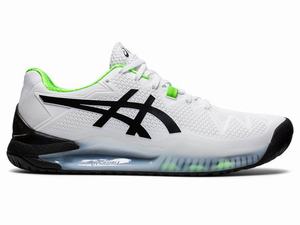 Chaussures de Tennis Asics GEL-Resolution 8 Homme Blanche Vert | XTB-659741