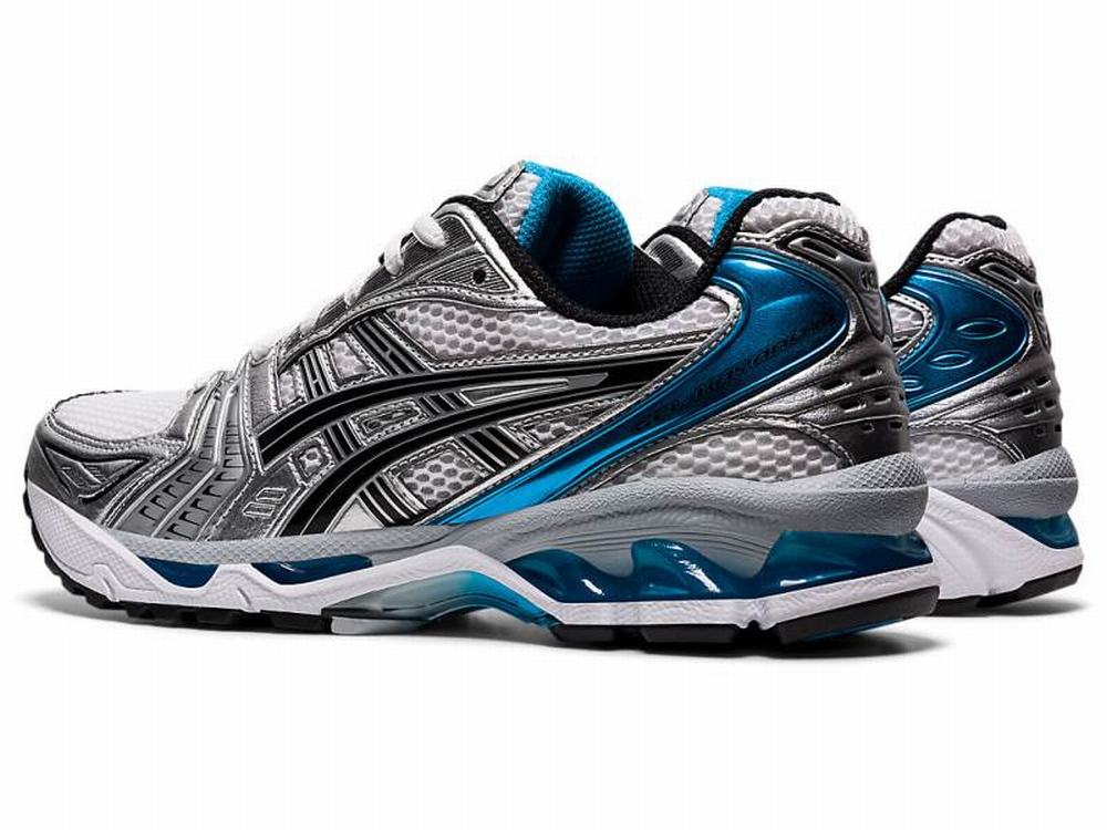 Baskets Asics GEL-KAYANO 14 Femme Blanche Bleu | EJT-102543