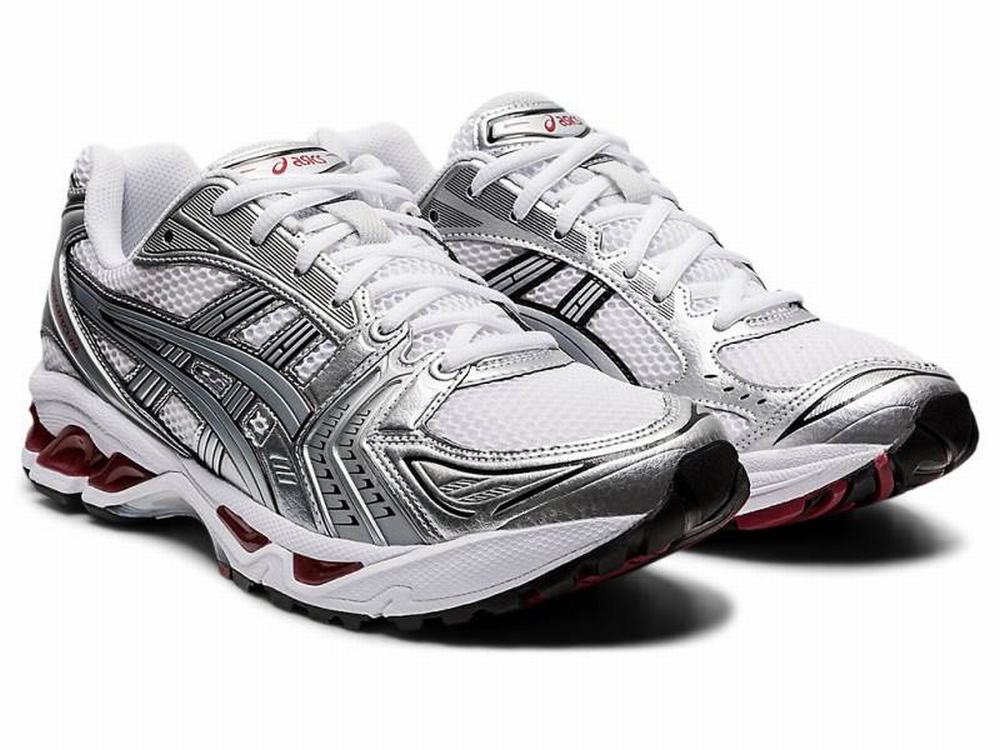 Baskets Asics GEL-KAYANO 14 Homme Blanche Argent | PMA-925043