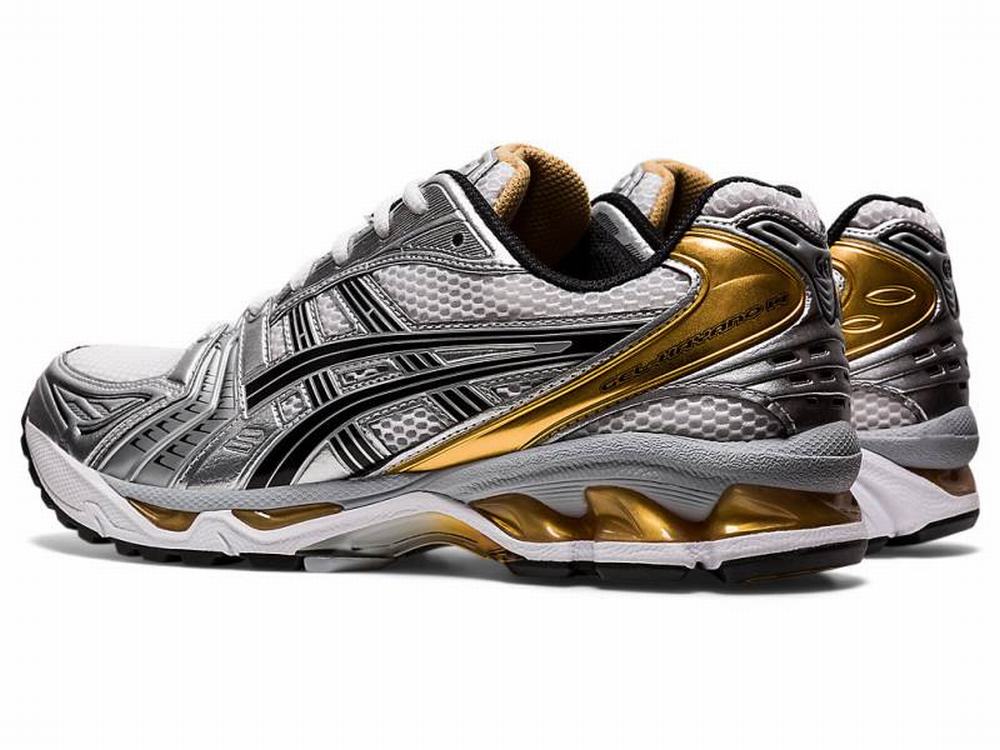 Baskets Asics GEL-KAYANO 14 Homme Blanche Doré | RDG-934781