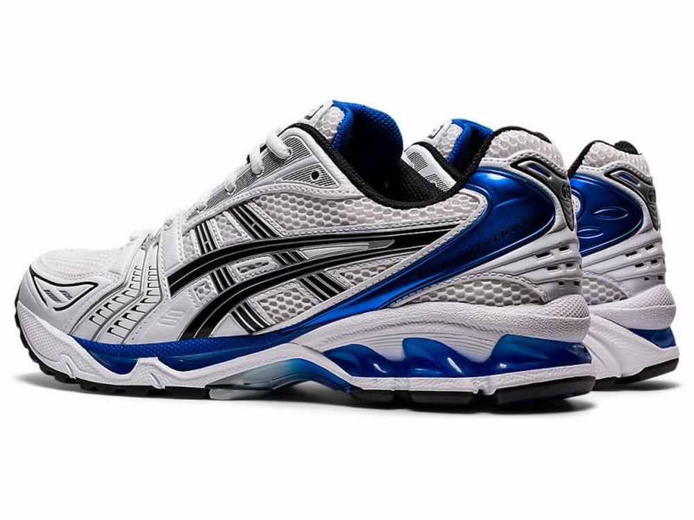 Baskets Asics GEL-KAYANO 14 Homme Blanche Bleu | XTO-741205