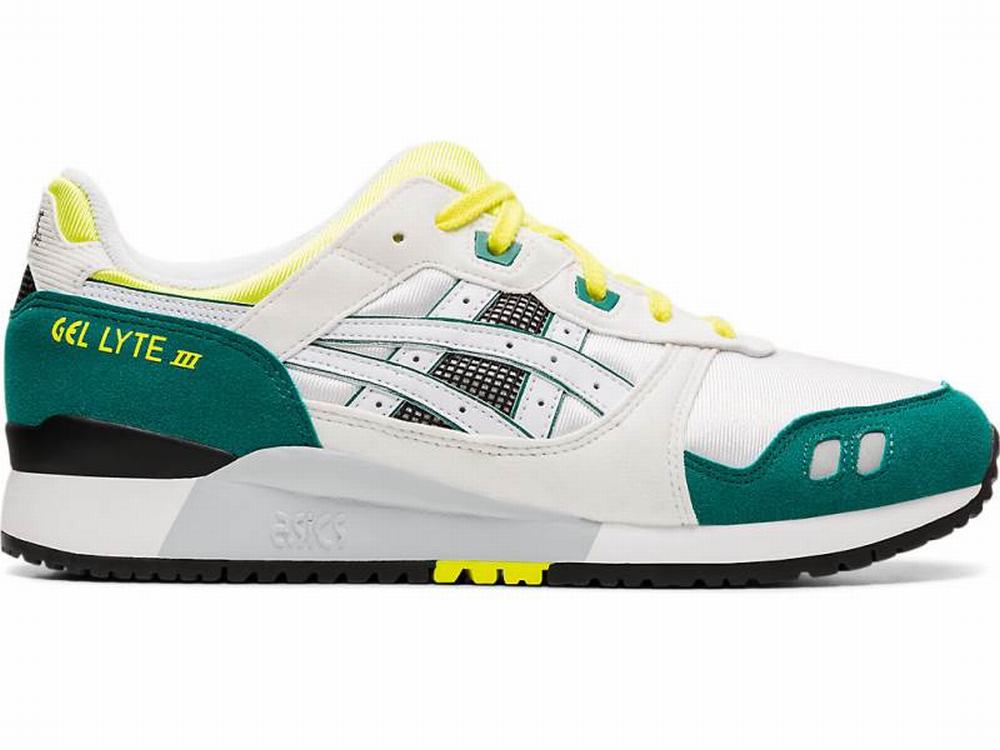 Baskets Asics GEL-LYTE III Homme Blanche Jaune | ISK-083945