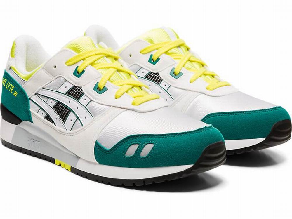 Baskets Asics GEL-LYTE III Homme Blanche Jaune | ISK-083945