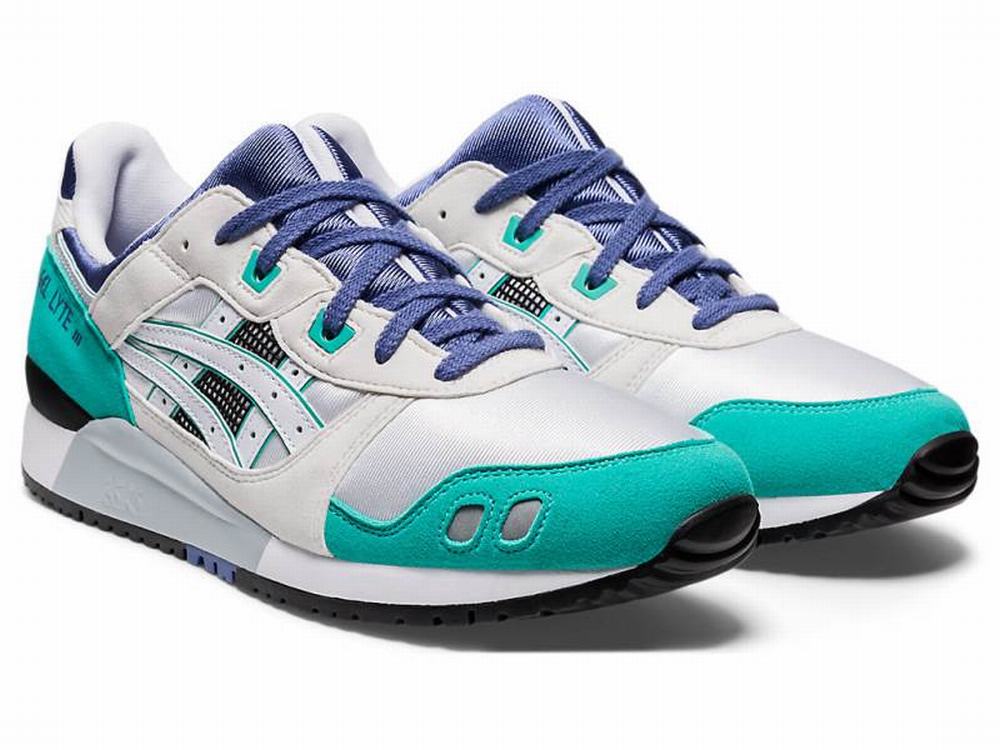 Baskets Asics GEL-LYTE III Homme Blanche Bleu | OPR-583920