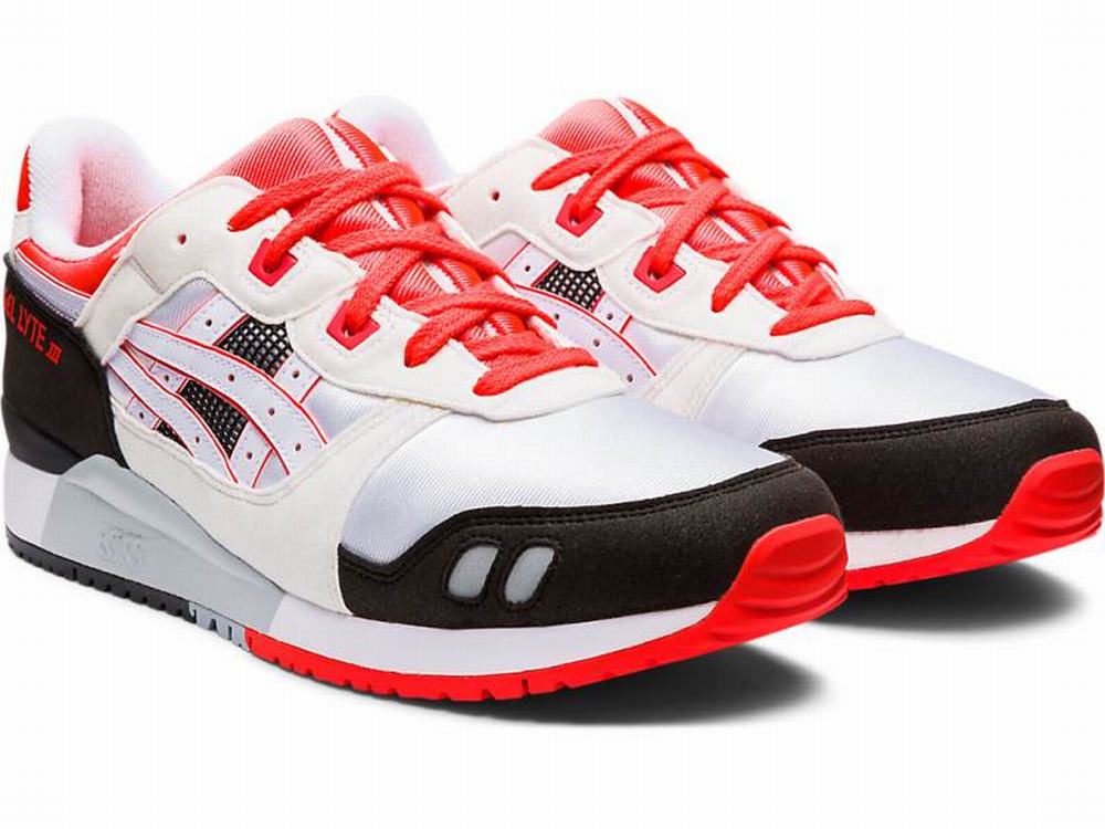 Baskets Asics GEL-LYTE III Homme Blanche Corail | ZNK-814607