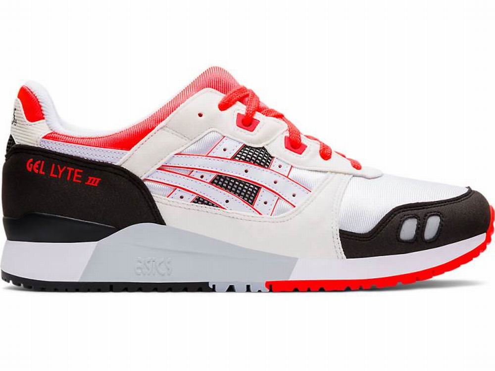 Baskets Asics GEL-LYTE III Homme Blanche Corail | ZNK-814607