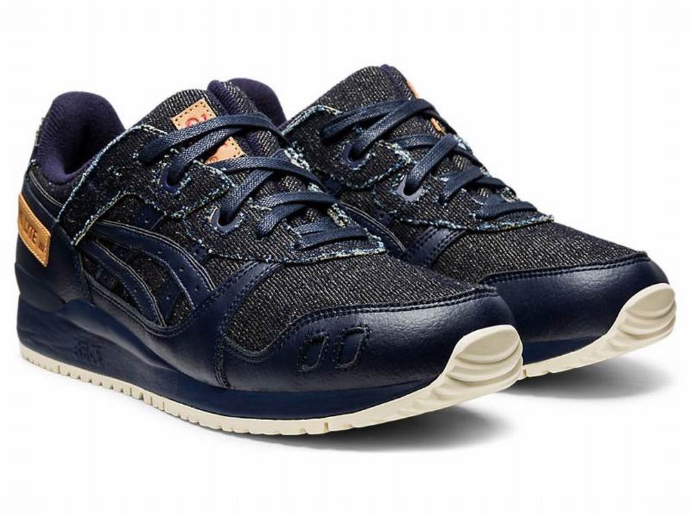 Baskets Asics GEL-LYTE III Homme Noir Bleu Foncé | HFQ-875349