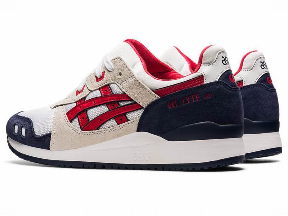 Baskets Asics GEL-LYTE III OG Homme Blanche Rouge | GFZ-237940