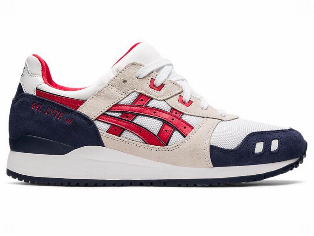 Baskets Asics GEL-LYTE III OG Homme Blanche Rouge | GFZ-237940