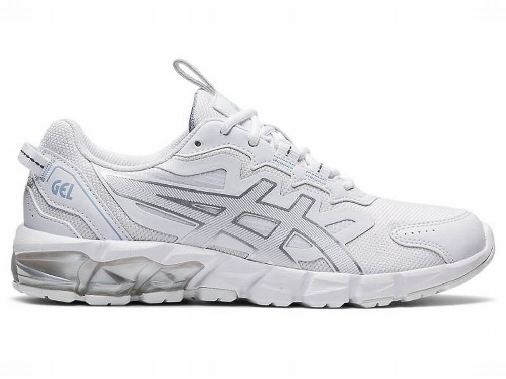 Baskets Asics GEL-QUANTUM 90 3 Femme Blanche Argent | TQV-156047