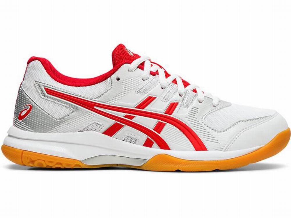 Baskets Asics GEL-ROCKET 9 Femme Blanche Rouge | UTW-127360