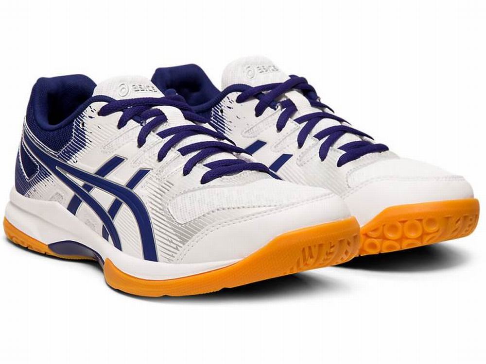 Baskets Asics GEL-ROCKET 9 Femme Blanche Bleu | YSN-230174