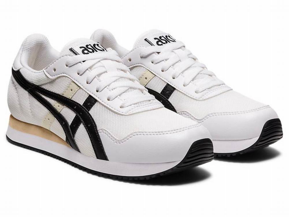 Baskets Asics TIGER RUNNER Femme Noir Blanche | NFU-186537