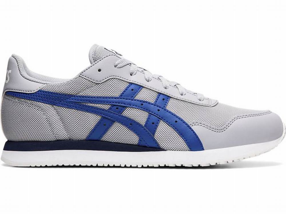 Baskets Asics TIGER RUNNER Homme Grise Bleu | JWI-253974