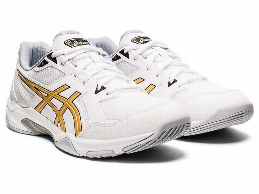 Chaussures De Handball Asics GEL-ROCKET 10 Homme Blanche Doré | MKE-104659