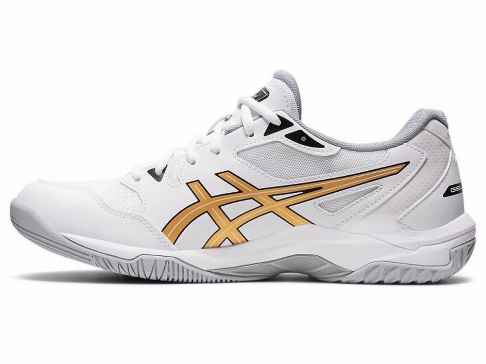 Chaussures De Handball Asics GEL-ROCKET 10 Homme Blanche Doré | MKE-104659