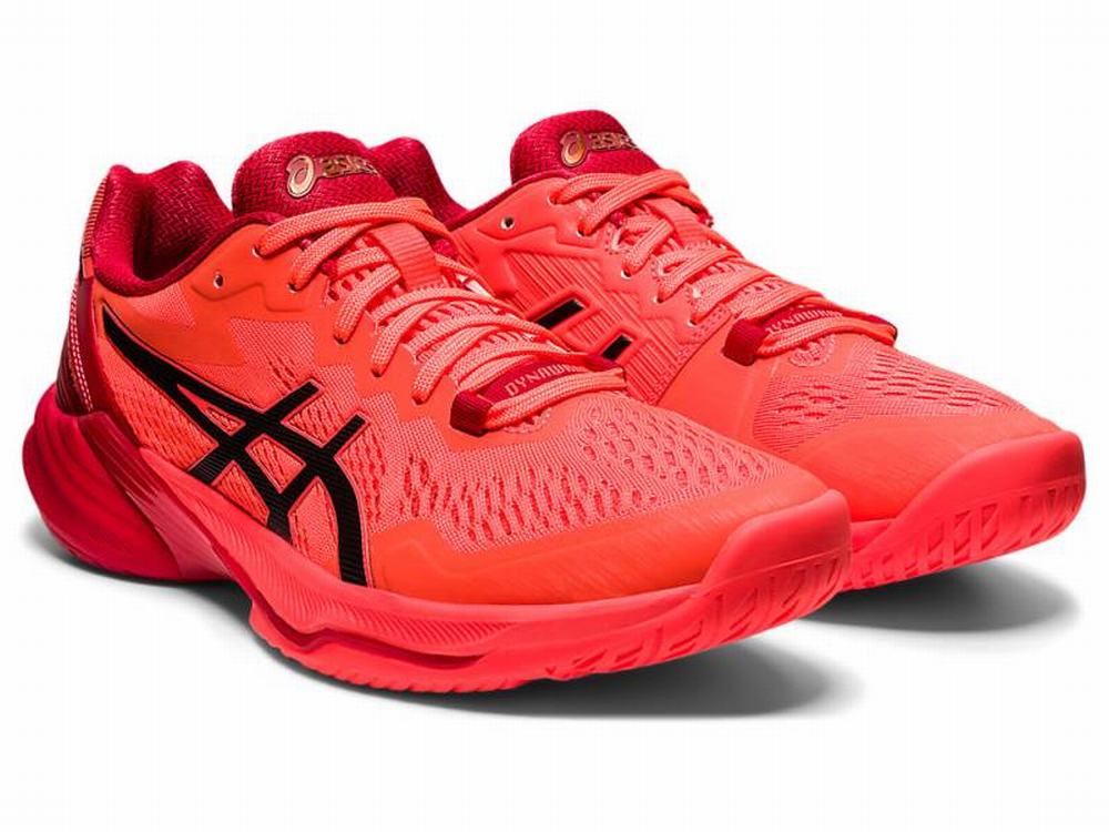 Chaussures De Handball Asics SKY ELITE FF 2 TOKYO Femme Orange Rouge Noir | DLM-573289