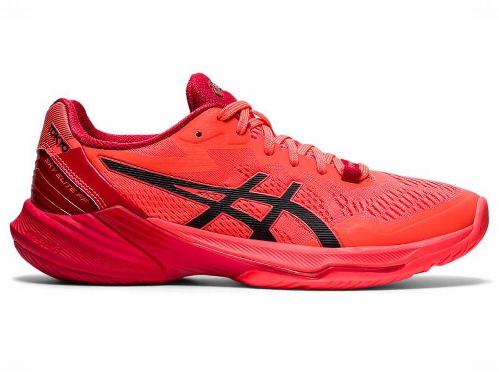 Chaussures De Handball Asics SKY ELITE FF 2 TOKYO Femme Orange Rouge Noir | DLM-573289