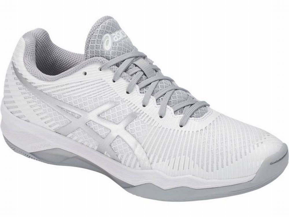 Chaussures De Handball Asics Volley Elite FF Femme Blanche Argent | RBN-921570