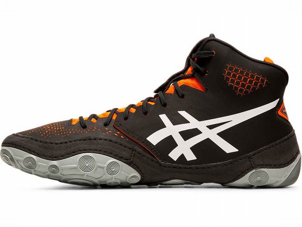 Chaussures De Lutte Asics DAN GABLE EVO 2 Homme Noir Orange Marron | EFT-132598