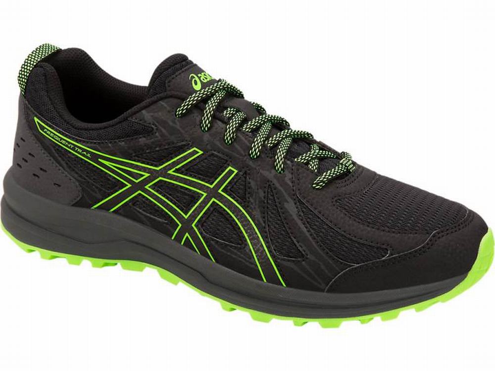 Chaussures Running Asics Frequent Trail Homme Noir Vert | RMF-254810