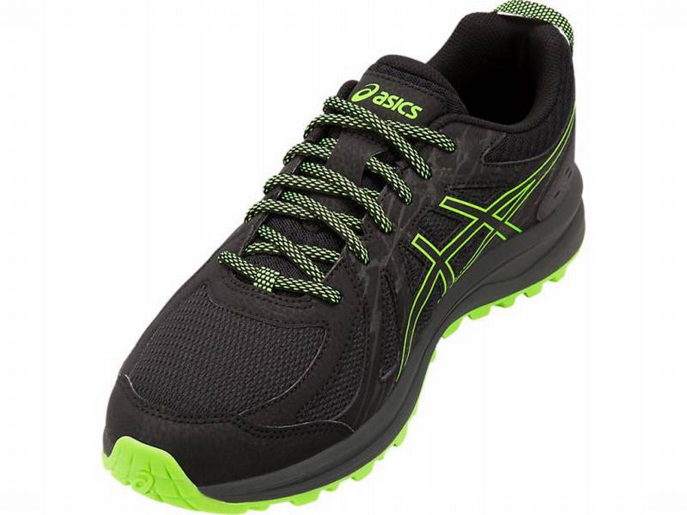 Chaussures Running Asics Frequent Trail Homme Noir Vert | RMF-254810