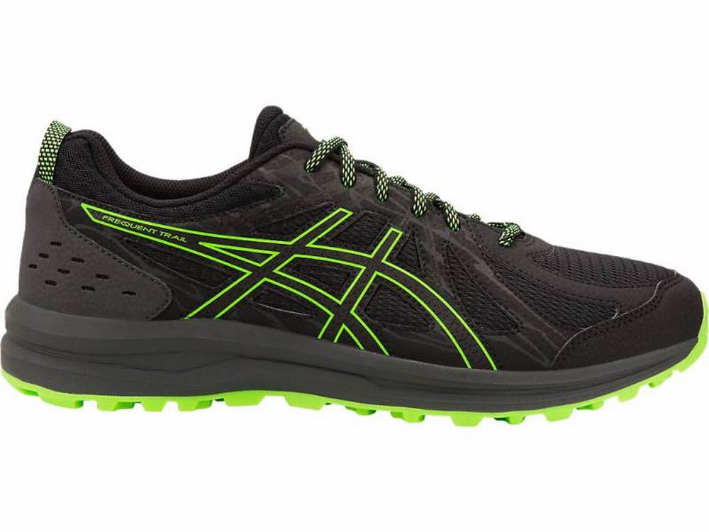 Chaussures Running Asics Frequent Trail Homme Noir Vert | RMF-254810