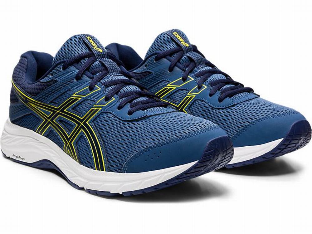 Chaussures Running Asics GEL-CONTEND 6 Homme Grise Foncé Jaune | IOG-916208