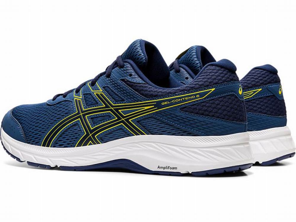 Chaussures Running Asics GEL-CONTEND 6 Homme Grise Foncé Jaune | IOG-916208