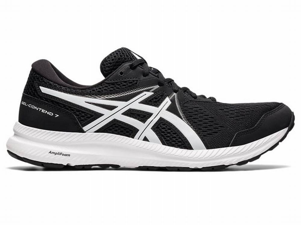 Chaussures Running Asics GEL-CONTEND 7 (4E) Homme Noir Blanche | HUF-937805