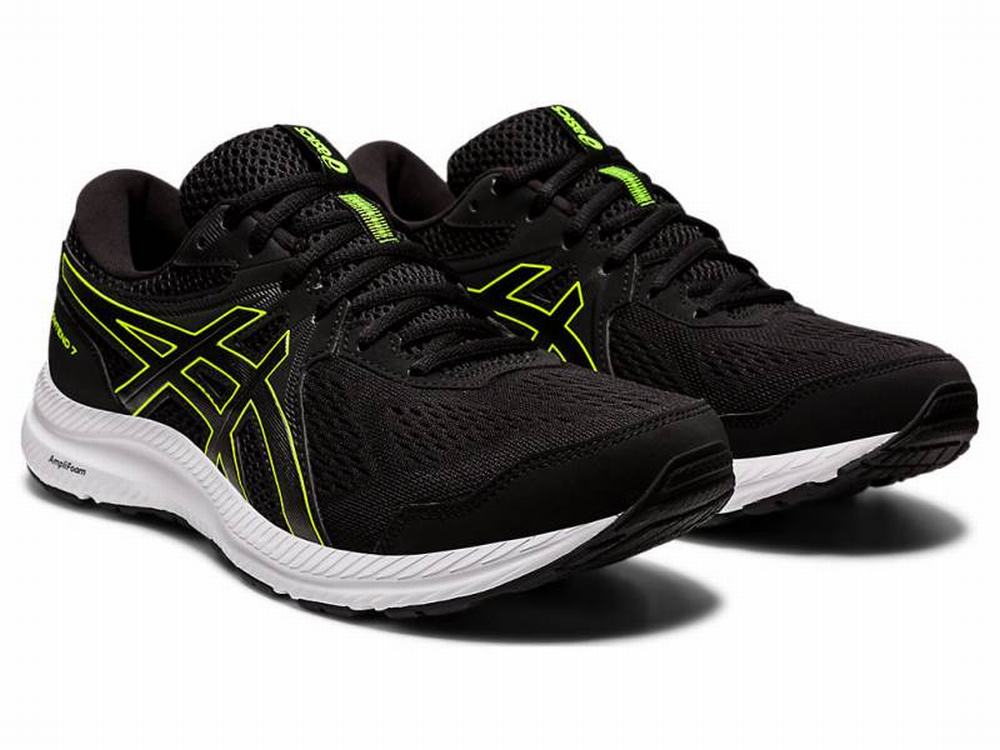 Chaussures Running Asics GEL-CONTEND 7 (4E) Homme Noir Vert | OFW-894273