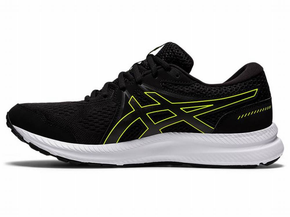 Chaussures Running Asics GEL-CONTEND 7 (4E) Homme Noir Vert | OFW-894273