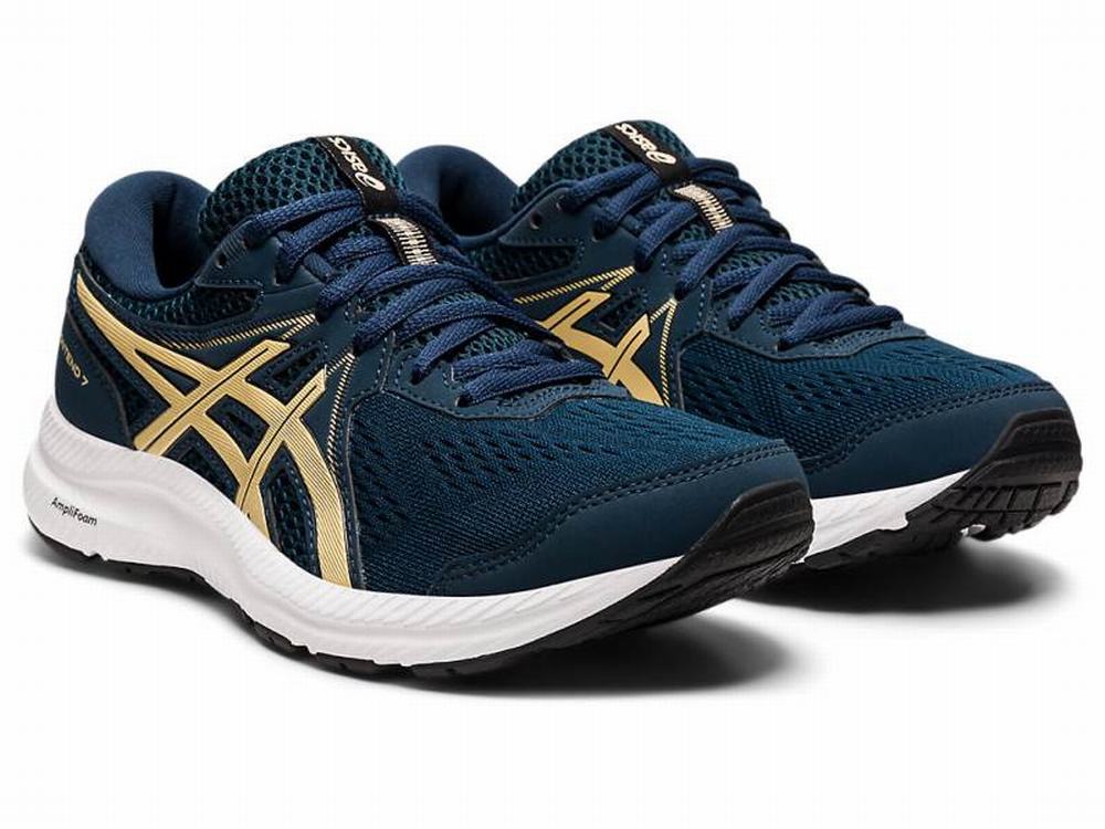 Chaussures Running Asics GEL-CONTEND 7 Femme Bleu | IVA-729640