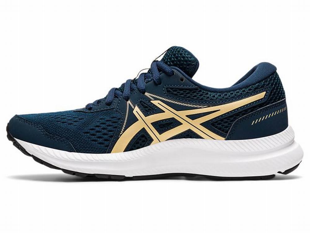 Chaussures Running Asics GEL-CONTEND 7 Femme Bleu | IVA-729640