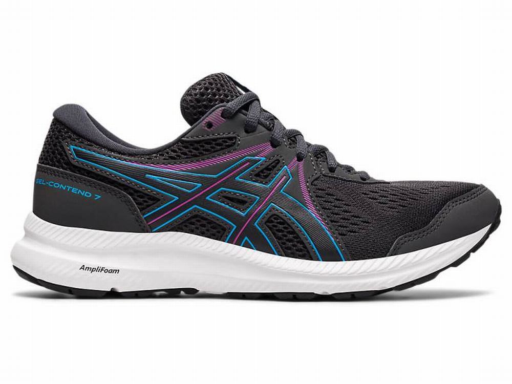 Chaussures Running Asics GEL-CONTEND 7 Femme Grise Noir | WEK-671309