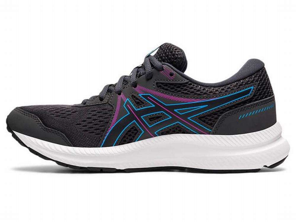 Chaussures Running Asics GEL-CONTEND 7 Femme Grise Noir | WEK-671309