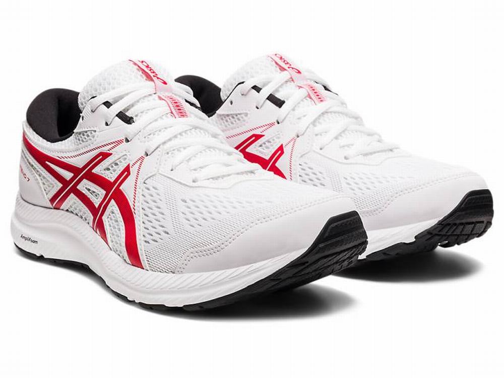 Chaussures Running Asics GEL-CONTEND 7 Homme Blanche Rouge | JBV-475196