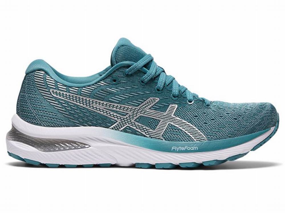 Chaussures Running Asics GEL-CUMULUS 22 Femme Blanche Bleu | GTF-167350