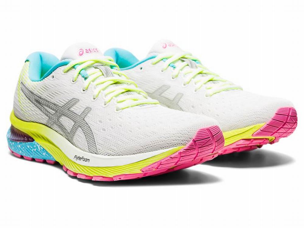 Chaussures Running Asics GEL-CUMULUS 22 LITE-SHOW Femme Blanche Argent | TEO-458163